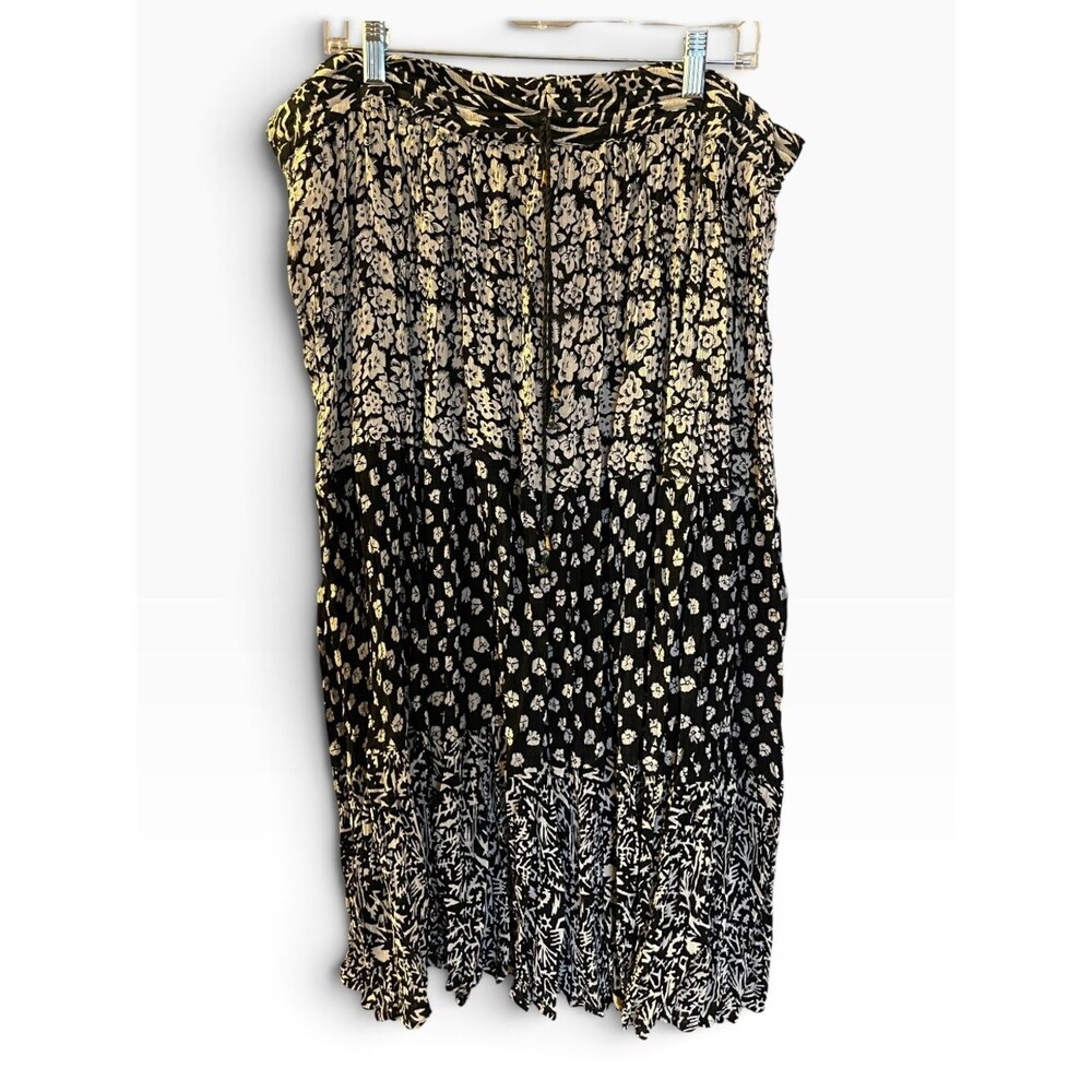 Chaudry‎ KC Bohemian Maxi Skirt with Black & Cream 2X NWT